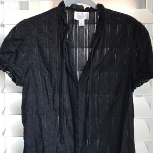 Ann Taylor Loft Button Down Lace Shirt